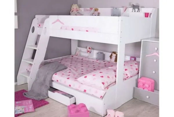 Flick triple bunk bed in white