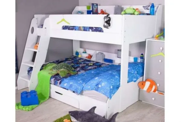 Flick triple bunk bed in white