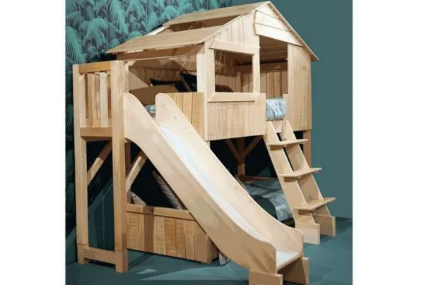 Mathy by bols treehouse bunk bed & slide