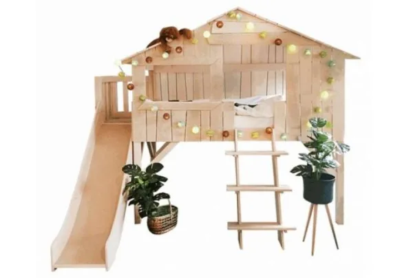 Mathy by bols treehouse bunk bed & slide