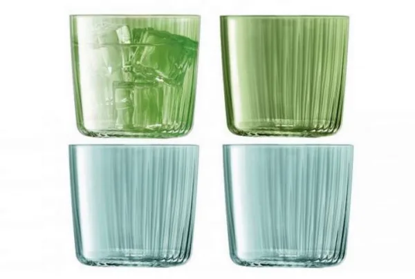 Assorted Glass Jade Tumblers x 4