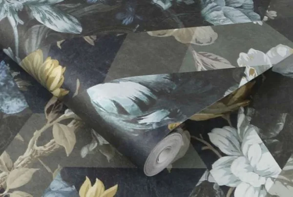 Alternative view of Timepiece Midnight Wallpaper, 10 metres long
