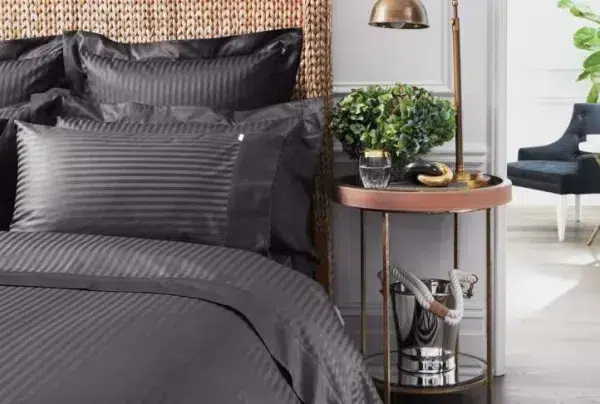 1200tc millennia tailored quilt cover, charcoal