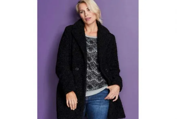 Black teddy faux fur coat - image 3