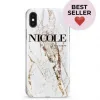 Personalised Cracked Marble Name iPhone XS Case