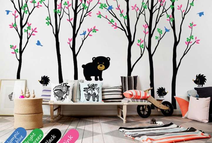 Large nursery wall print, trees & animals Large nursery wall print, trees & animals