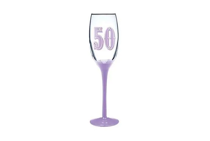 Happy 50th birthday champagne flute Happy 50th birthday champagne flute
