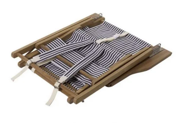 Navy stripe reclining deck chair - image 3