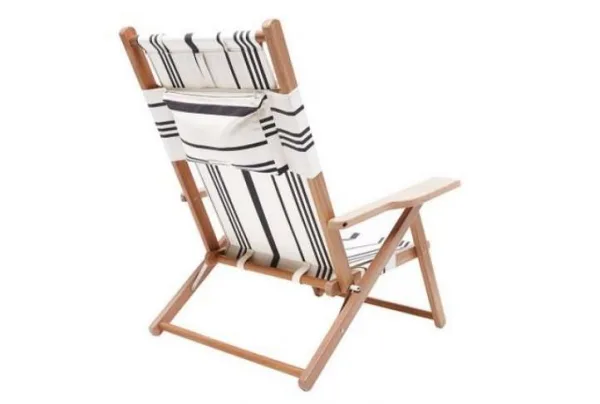 Black stripe reclining deck chair