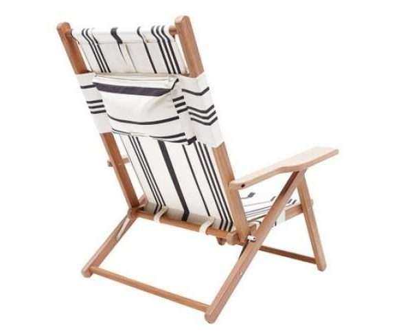 Alternative view of Black Stripe Reclining Deck Chair