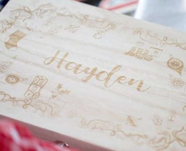 Alternative view of Personalised Wooden Christmas Eve Box