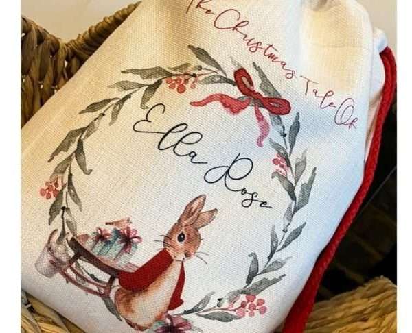 Alternative view of Personalised Peter Rabbit Santa Sack, Various Sizes