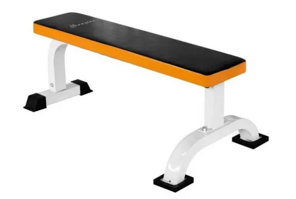 Homcom fitness flat bench-black/orange