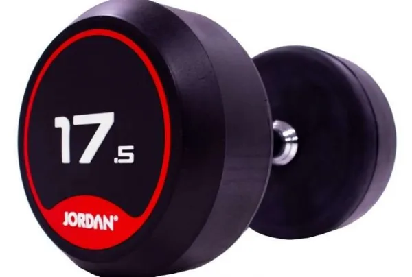 17. 5kg jordan classic round dumbbells x 2