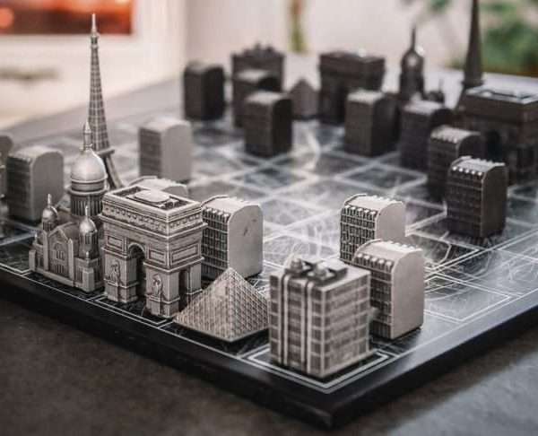 Paris Skyline Chess Set, Premium Edition