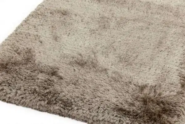 Taupe plush shaggy rug, various sizes