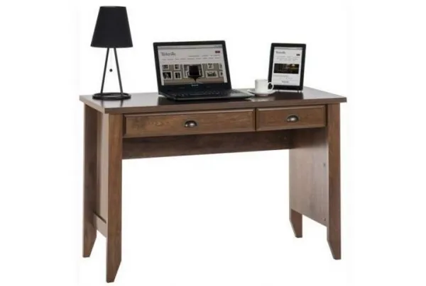 Augusta home office laptop desk in oiled oak