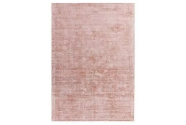 Pink blade silky viscose pile rug, various sizes
