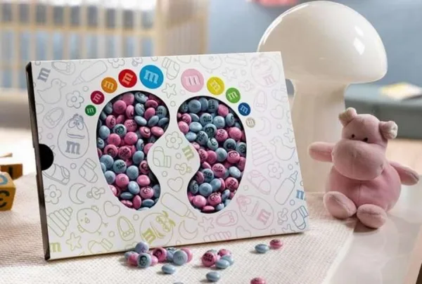 Personalised christening gift box of m&ms, 400g