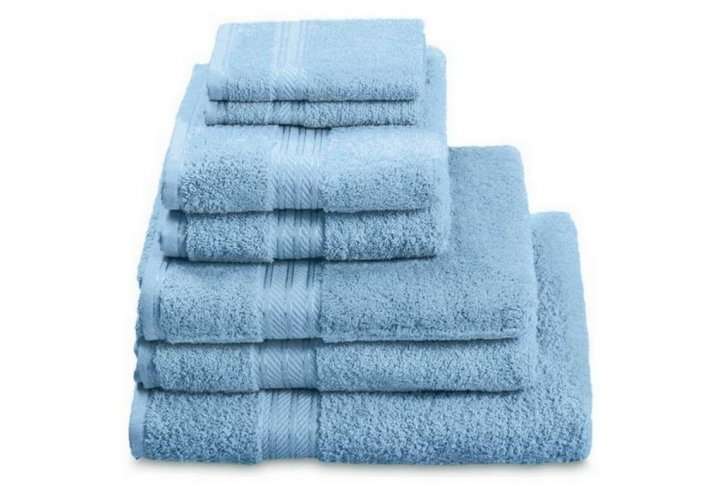 100% egyptian cotton 7 piece bath towel set, cobalt blue 100% egyptian cotton 7 piece bath towel set, cobalt blue