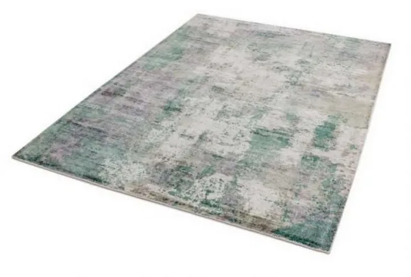 Green gatsby modern metallic viscose rug, various sizes