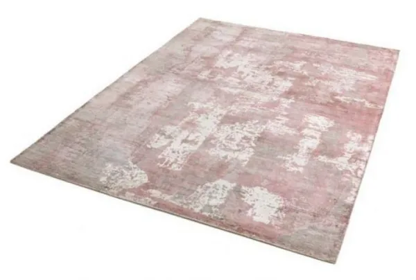 Blush gatsby modern metallic viscose rug, various sizes