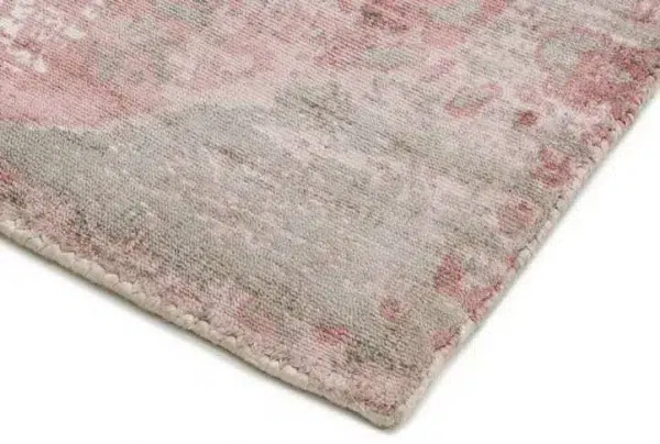 Blush gatsby modern metallic viscose rug, various sizes