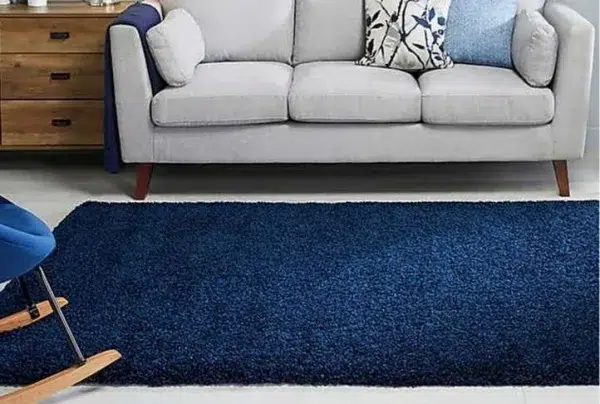 Thick 5cm pile shaggy rug, navy, 120 x 170cm
