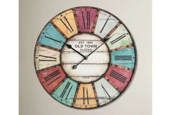 Oversized 60cm vintage wall clock