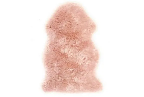Rose genuine sheepskin animal fur rug