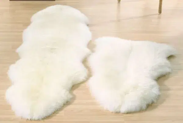 Natural genuine sheepskin animal fur rug