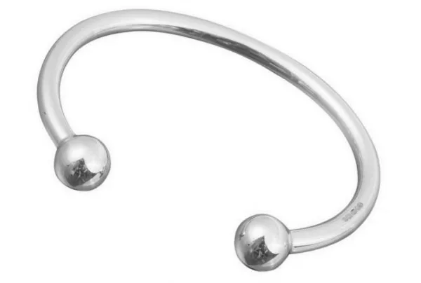 Men's silver torque bracelet