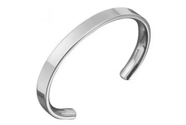 Men's chunky silver bracelet