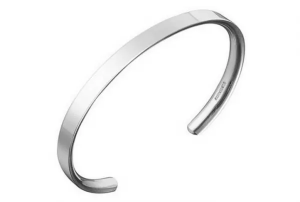 Men's slim silver bracelet