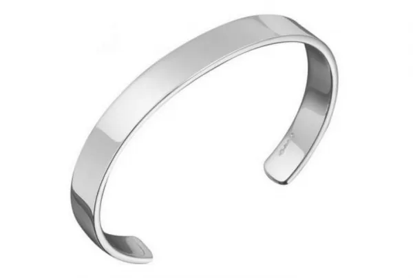 Men's classic heavy silver bracelet