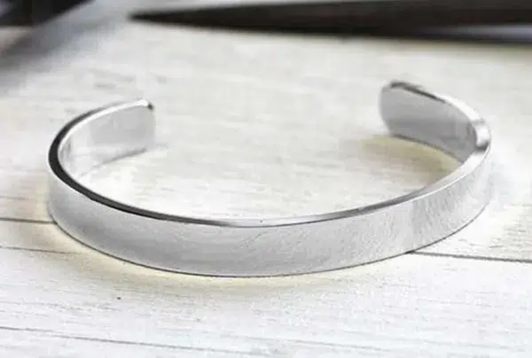 Men's classic heavy silver bracelet