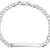 7.5 Inch Silver Identity Bracelet