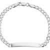8.5 Inch Silver Identity Bracelet