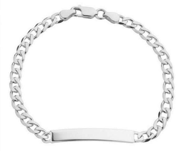 8.5 Inch Silver Identity Bracelet