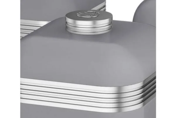 Swan set of 3 retro canisters, grey