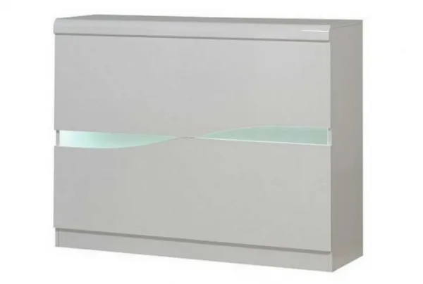 Merida bar unit in white lacquer with led lighting