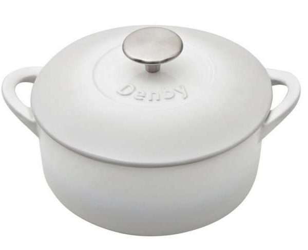 Cast Iron 20cm Casserole Dish With Lid, Natural