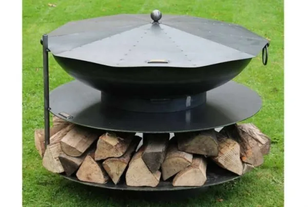Ring of logs steel fire pit - image 3
