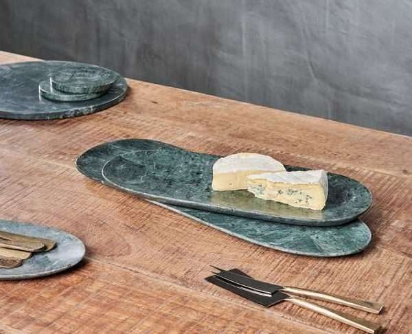 Ovah Marble Platter, Deep Green, Small