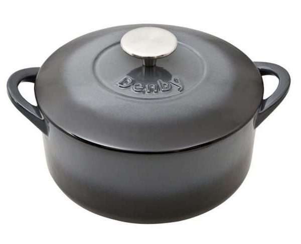 Cast Iron 24cm Casserole Dish With Lid, Halo