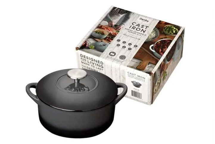 Cast iron 26cm casserole dish with lid, halo Cast iron 26cm casserole dish with lid, halo - image 2