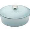 Cast Iron 28cm Oval Casserole Dish With Lid, Pavilion