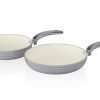 Swan Retro 2 Piece 20 & 28cm Frying Pan Set, Grey