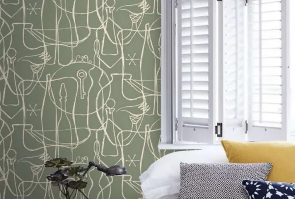 Atleier sage wallpaper, 10 metres long - image 2