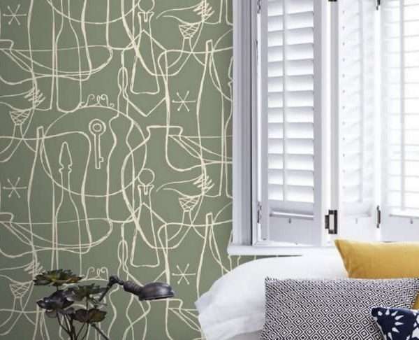 Alternative view of Atleier Sage Wallpaper, 10 metres long